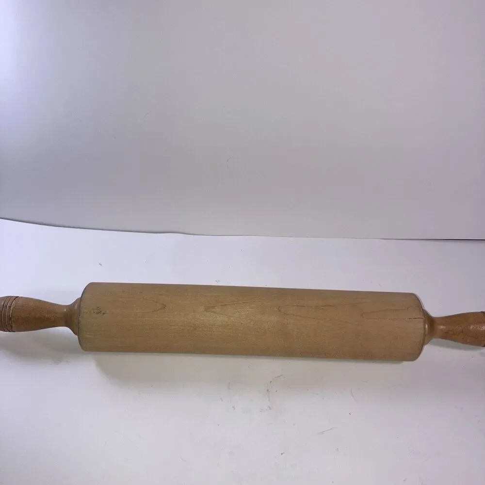 Vintage Wooden Pin Roller 21 Inch Rustic Farmhouse Kitchen Tool